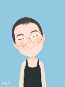 自画像イラスト